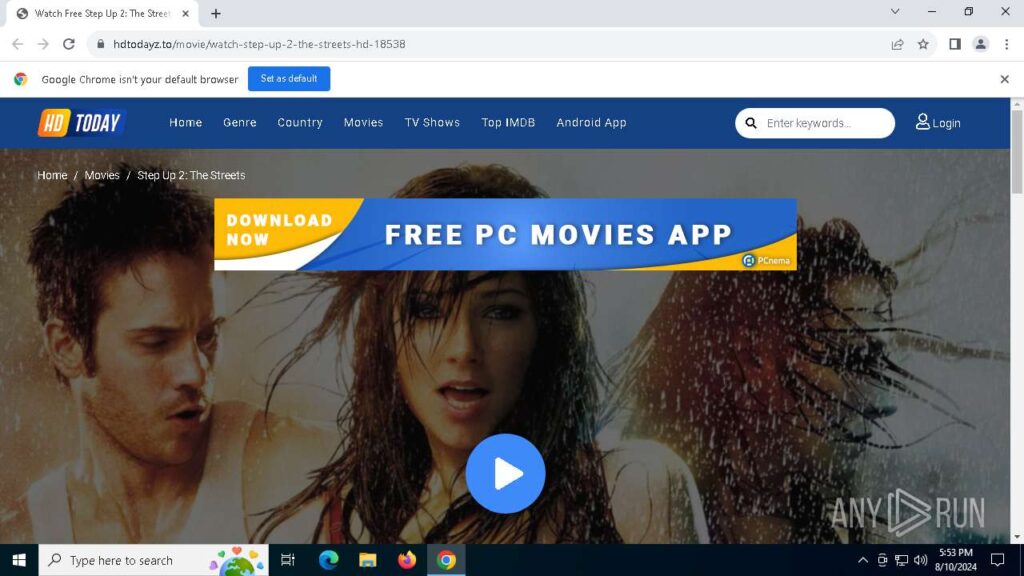 Malware analysis https://hdtodayz.to/movie/watch-step-up-2-the ...